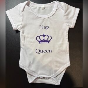 Nap Queen White Baby One-Piece